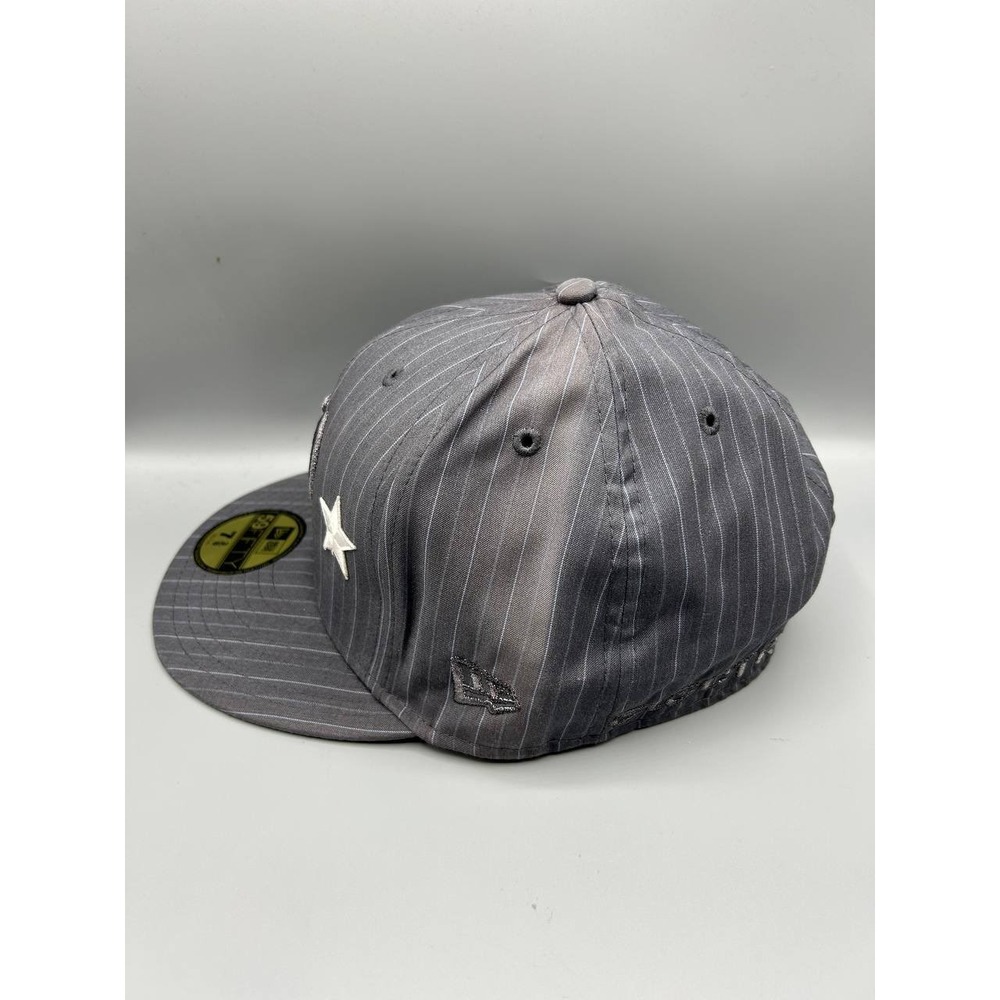 Electric Hat Men 7 3/8 Gray Pinstripe Embroidered 59Fifty New Era Fitted Cap - Picture 4 of 10